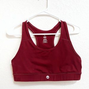 Senita Sarah pocket Sports Bra, Maroon Size L